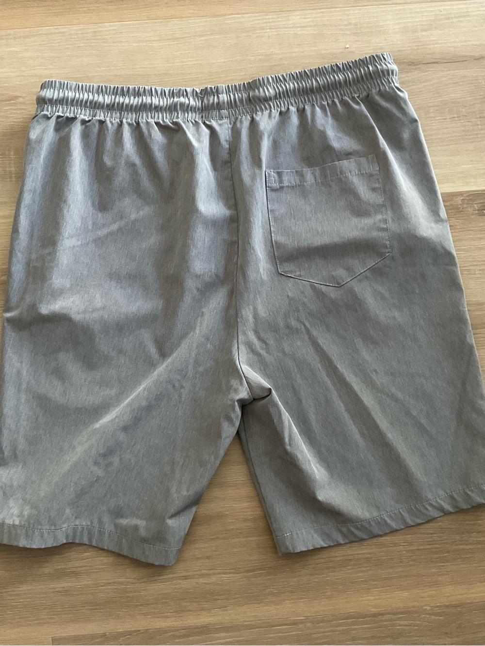 Men's Gray Active Drawstring Shorts - Picture 3 of 3
